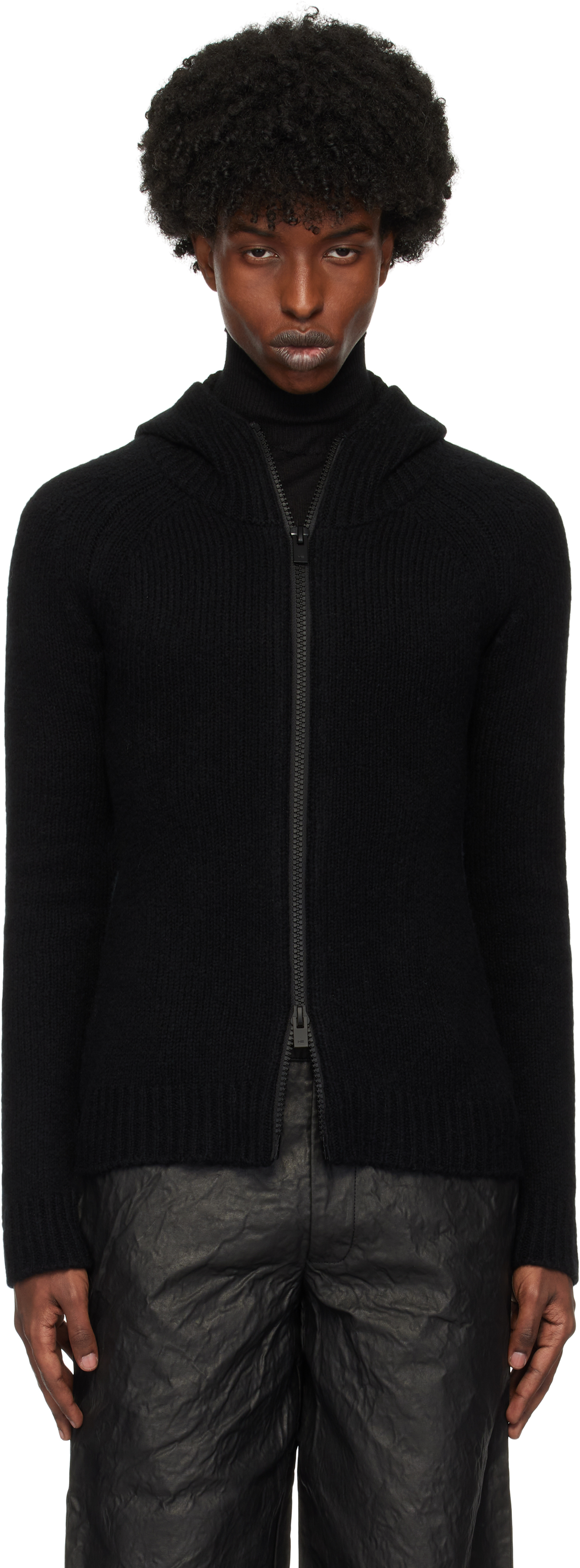 Heliot Emil Black Inviola Cashmere Hoodie