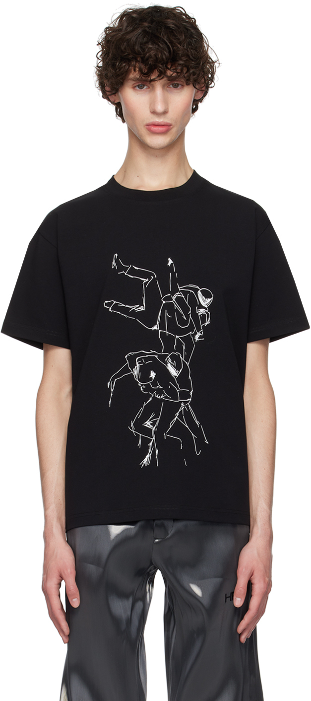 Shop Heliot Emil Black Shelter T-shirt