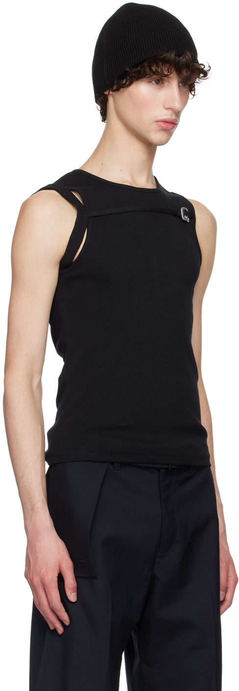 Shop Heliot Emil Black Gregaria Tank Top