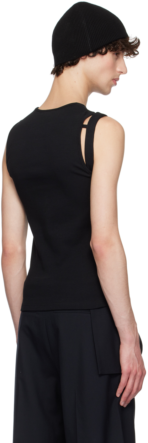 Shop Heliot Emil Black Gregaria Tank Top