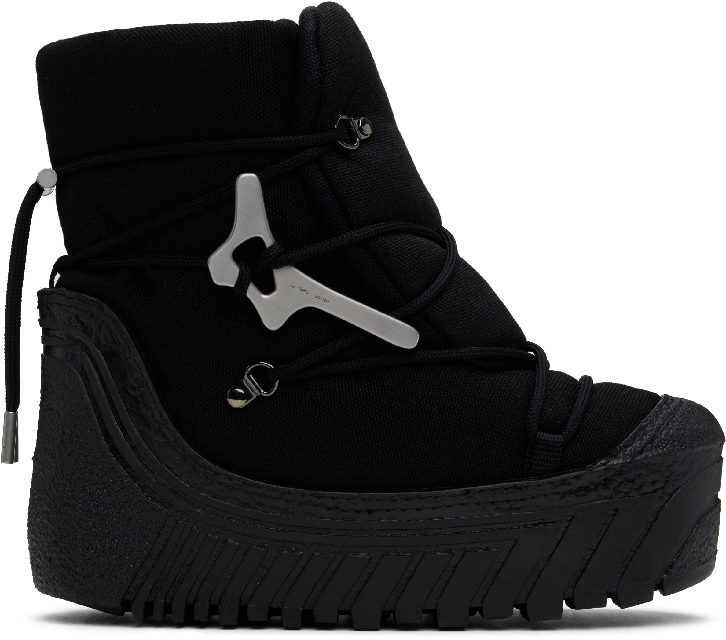 Shop Heliot Emil Black Flux Snow Boots