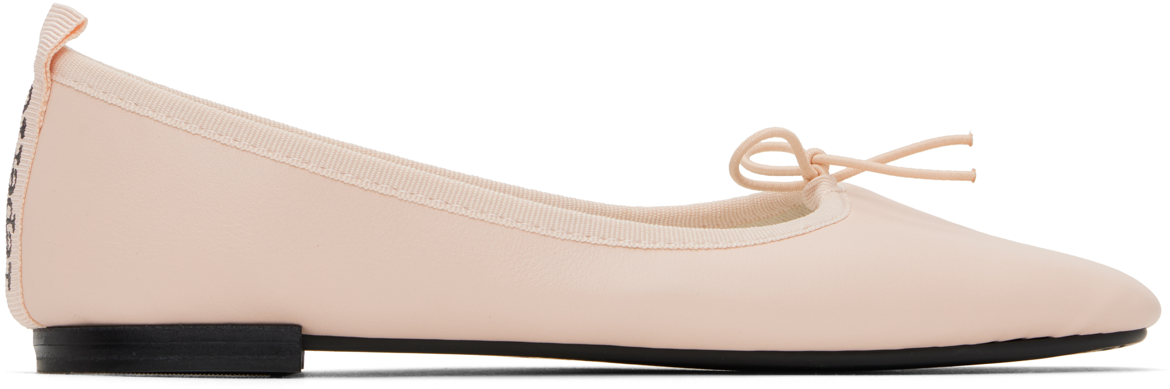 Black Garance Square Toe Ballerina Flats