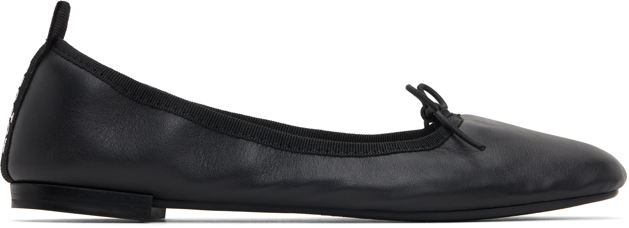 Repetto Black Garance Square Toe Ballerina Flats In Noir