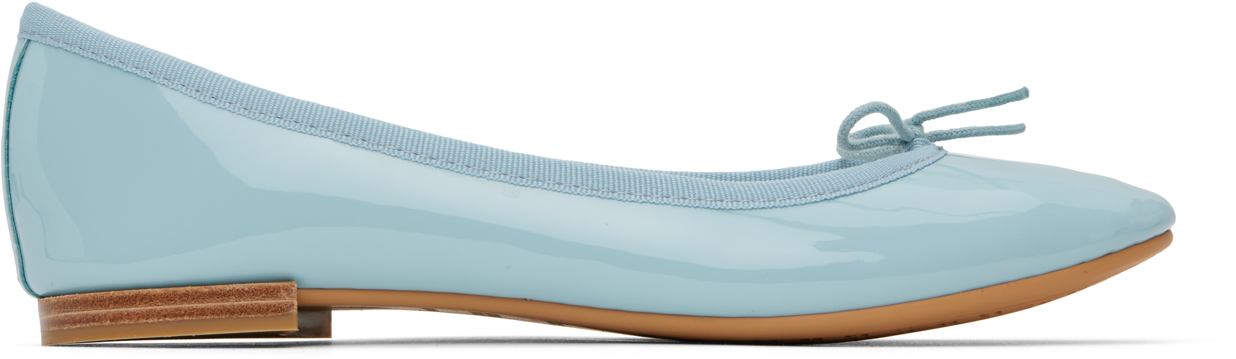 Shop Repetto Blue Cendrillon Rubber Sole Ballerina Flats In Ciel