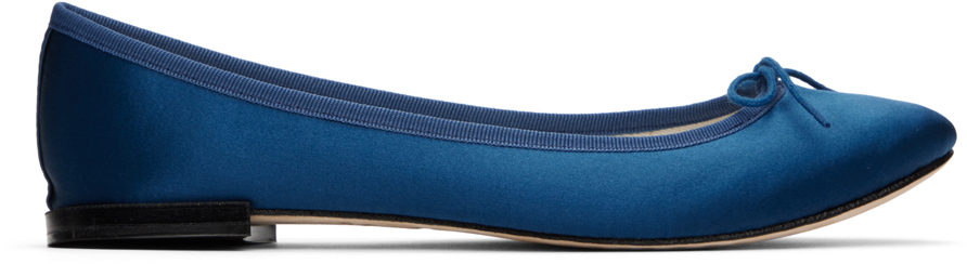 Shop Repetto Ssense Exclusive Navy Cendrillon Ballerina Flats