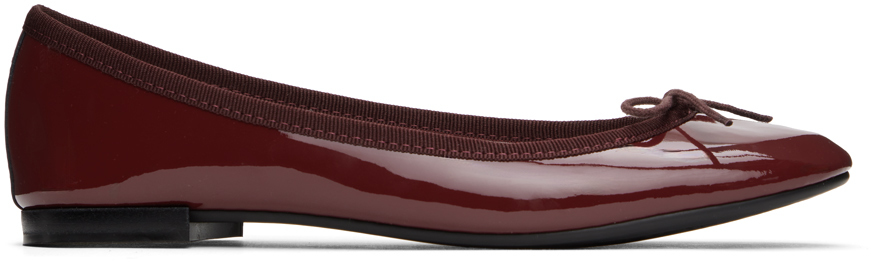 Shop Repetto Ssense Exclusive Burgundy Cendrillon Ballerina Flats In 1450 Pommard