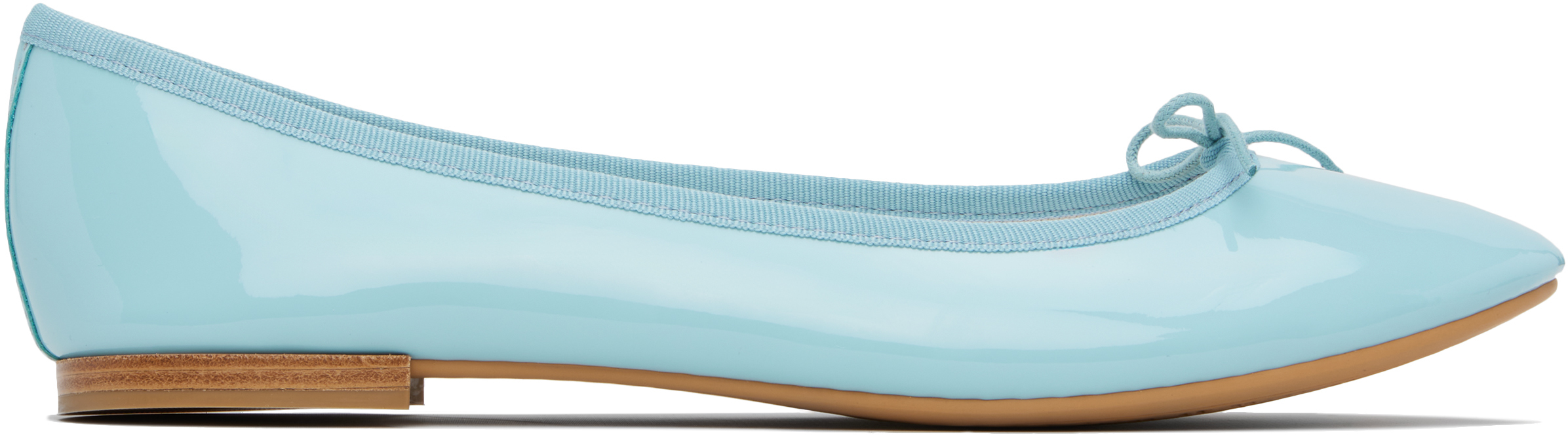Blue Cendrillon Rubber-Sole Ballerina Flats