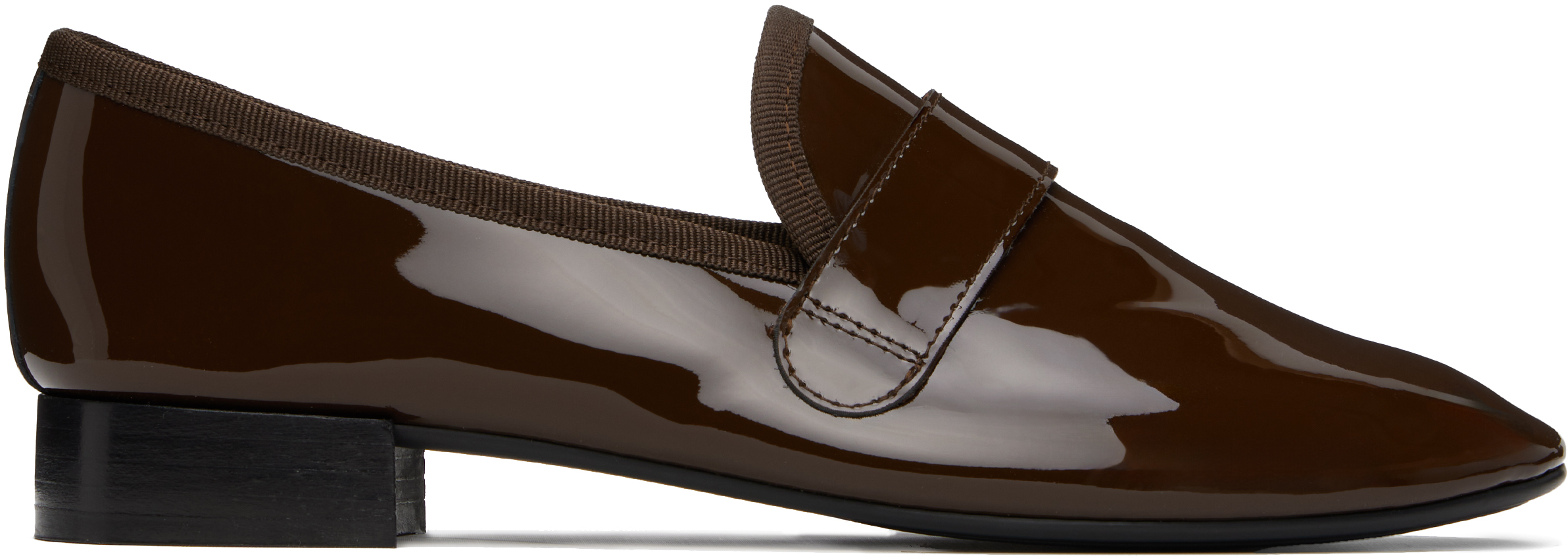 【関税込み】Repetto ブラック Michael ラバーソール ローファー Repetto: ブラック Michael ラバーソール ローファー | SSENSE 日本