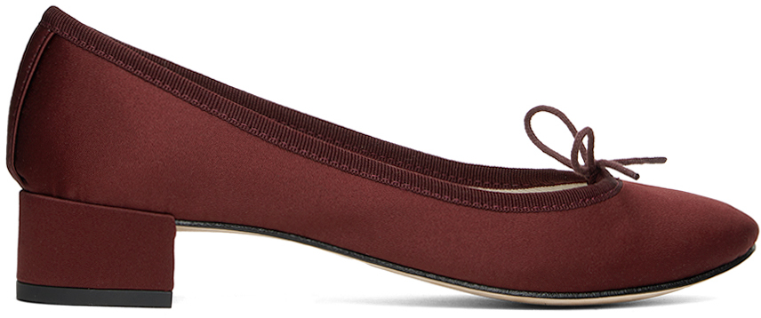 SSENSE Exclusive Burgundy Camille Heels