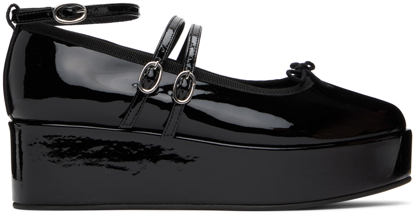 Shop Repetto Black Cendrillon Platform Mary Jane Heels In Noir