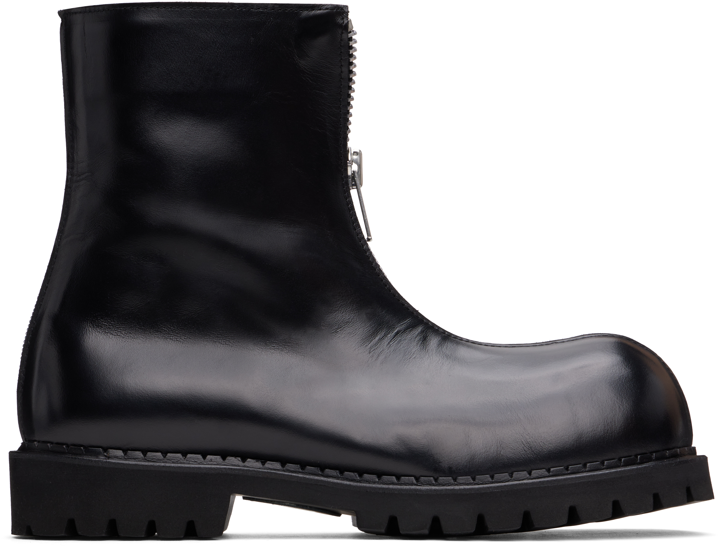 Black Big Foot 2 Zip 2 Layer Boots