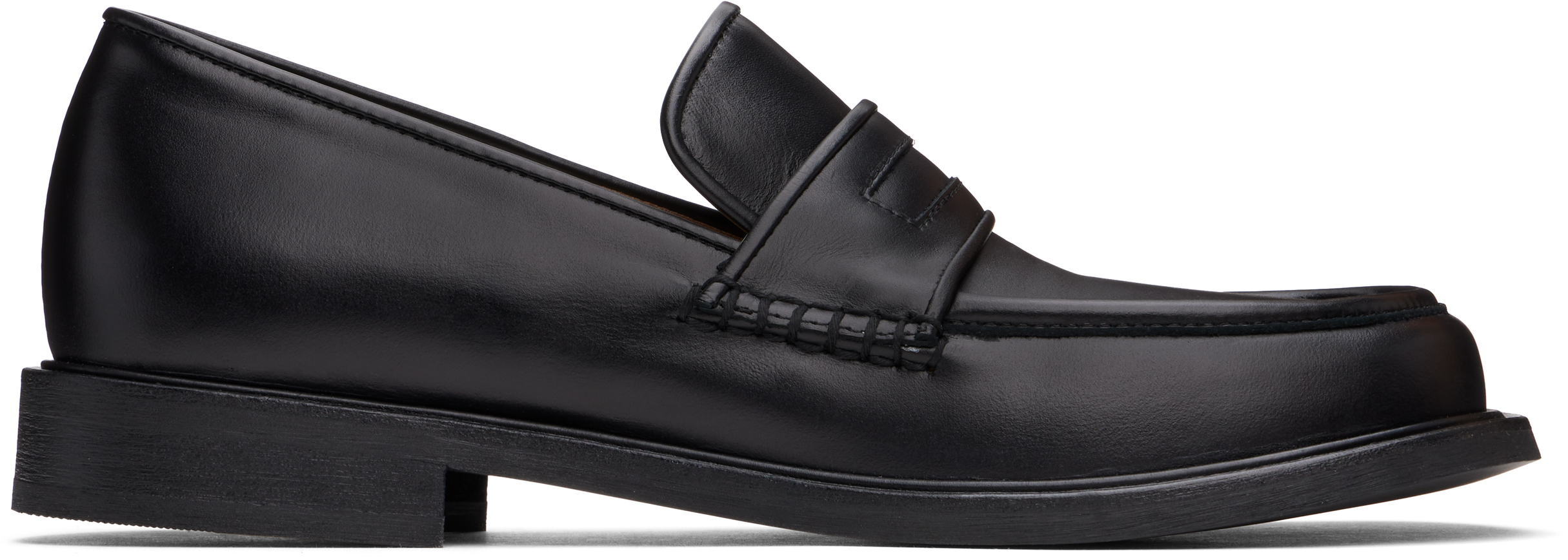 Black Wide Dough Loafers