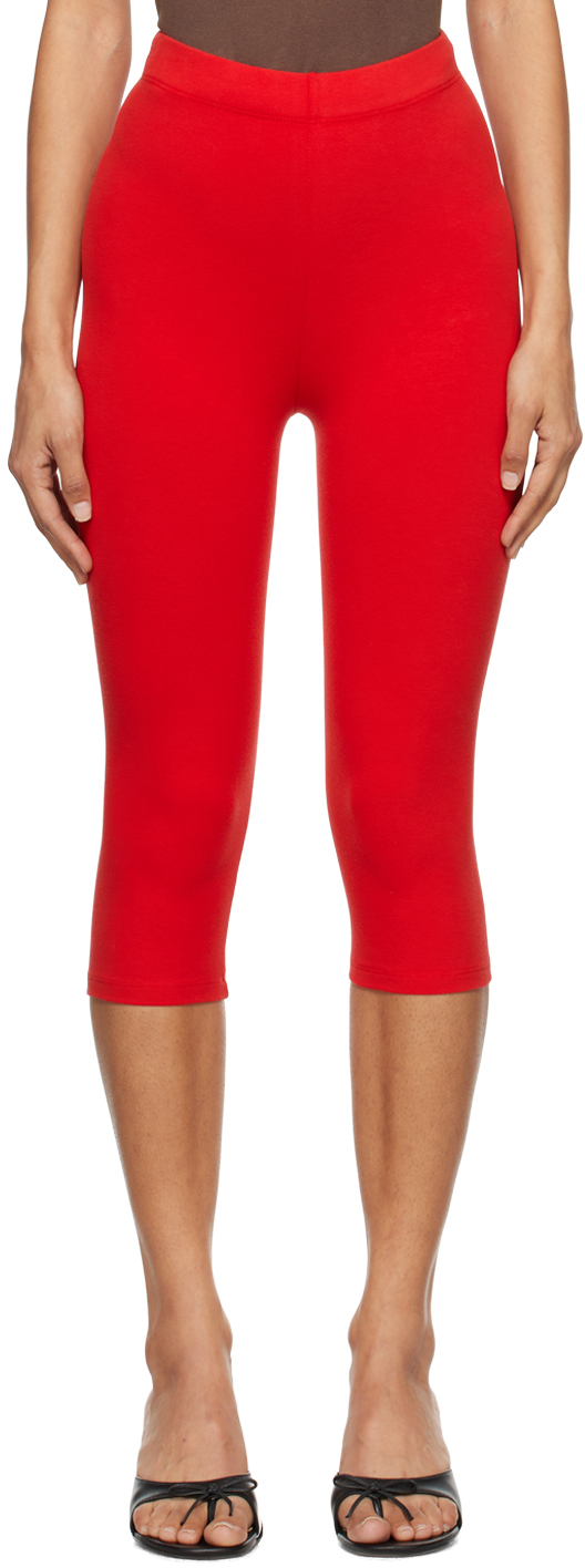 GIL RODRIGUEZ RED CAPRI LEGGINGS 