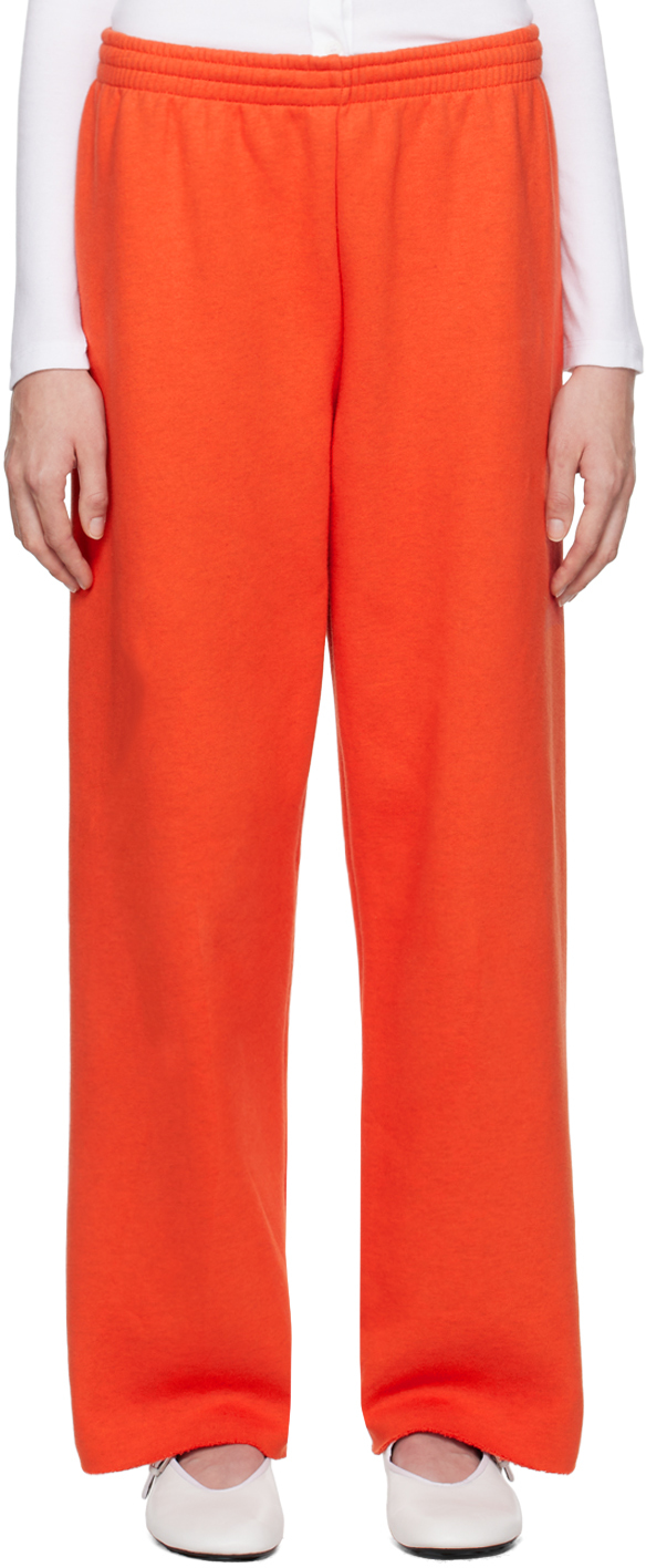 Shop Gil Rodriguez Orange Heavy Fleece Sunday Lounge Pant In Vintage Red