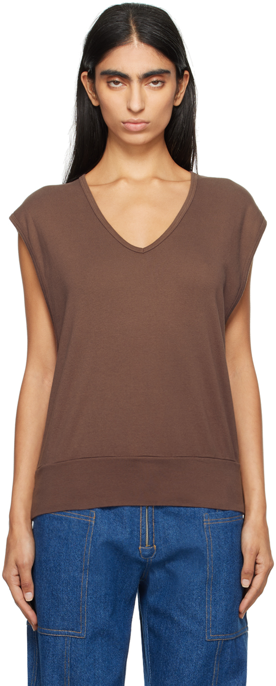 Gil Rodriguez Brown Billie Oversized Tank Top In Chocolate