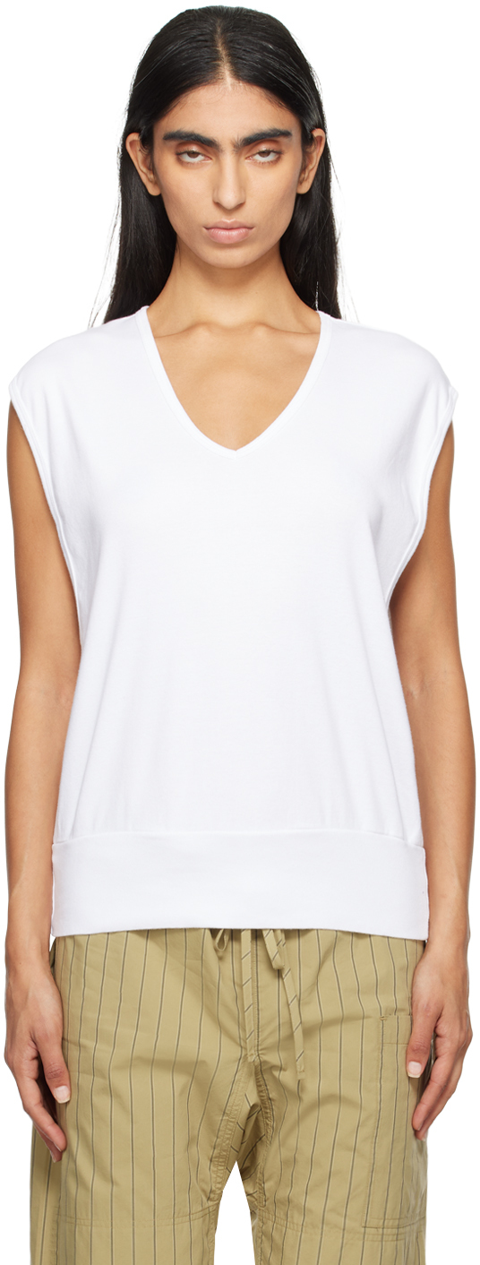 Gil Rodriguez White Billie Oversized Tank Top