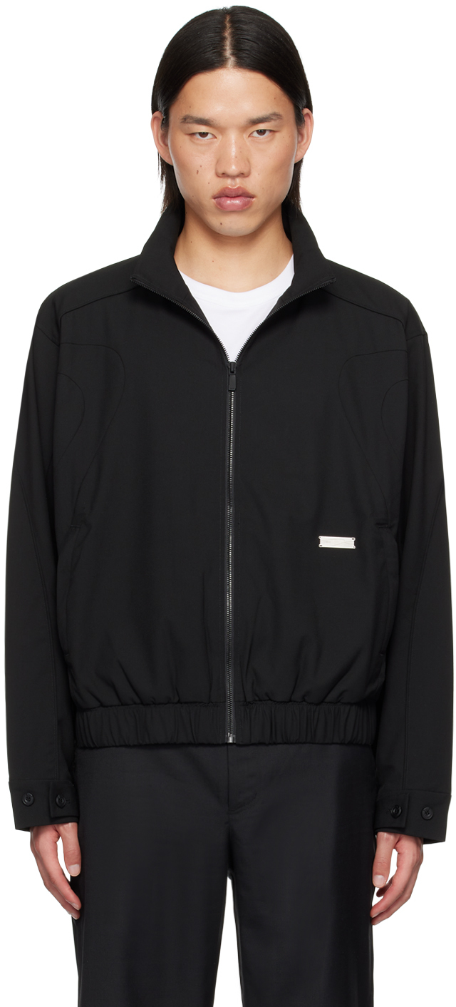 Shop C2h4 Black Streamline Jacket In Solemn Black