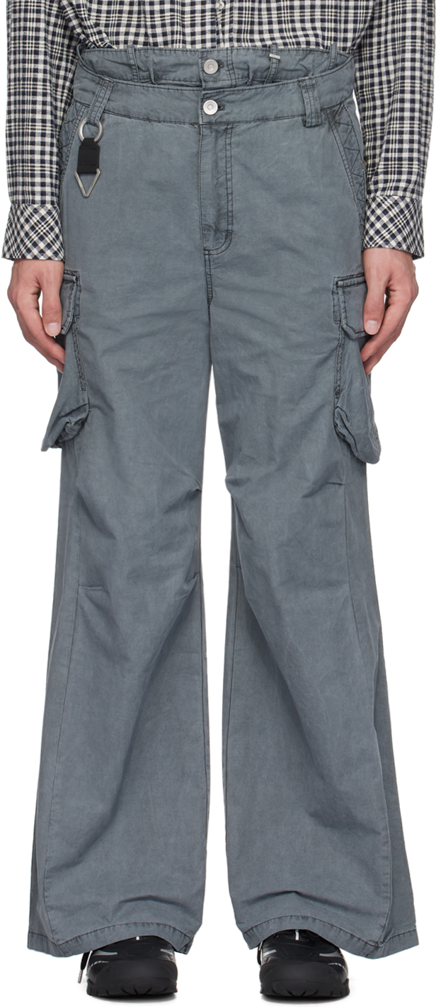 Gray Weathering Volume Cargo Pants