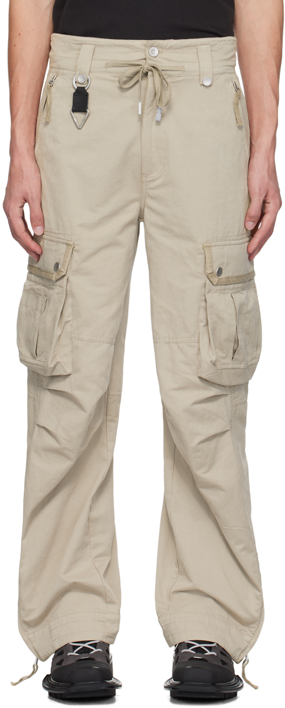 Beige Volcano Cargo Pants