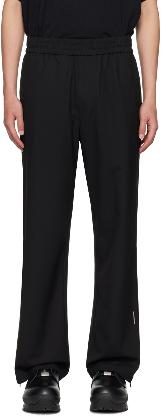 C2h4 Black Streamline Trousers In Solemn Black