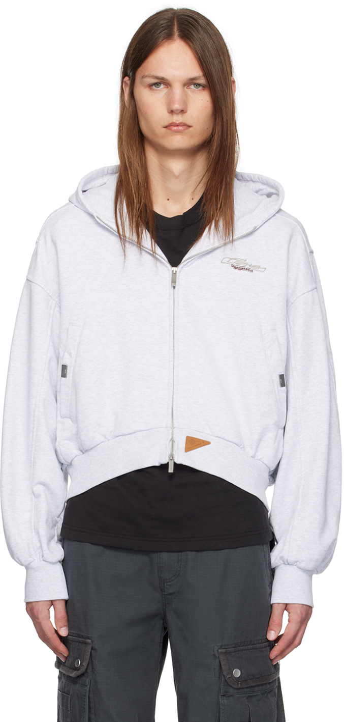 Gray Aviation Zip-Up Hoodie