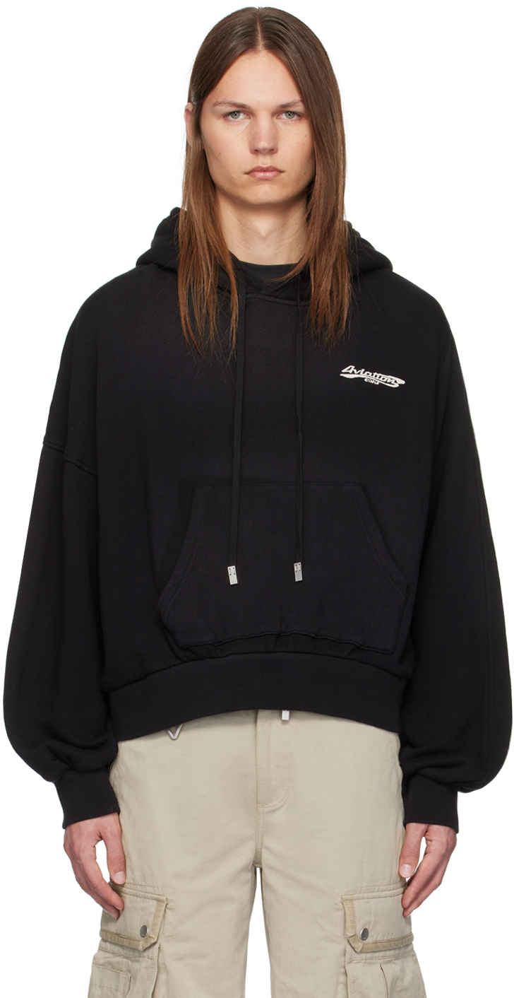 Black Crooked Hoodie