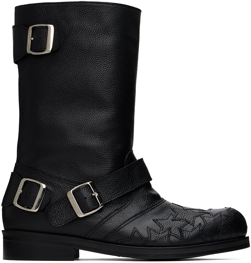 Black Star Biker Boots