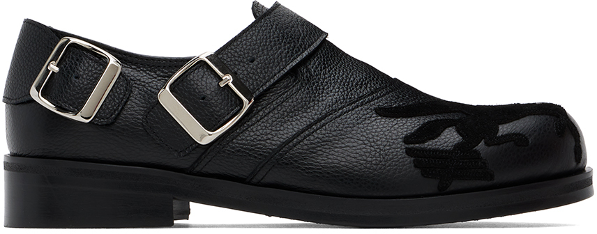 Black Pegasus Biker Monkstraps