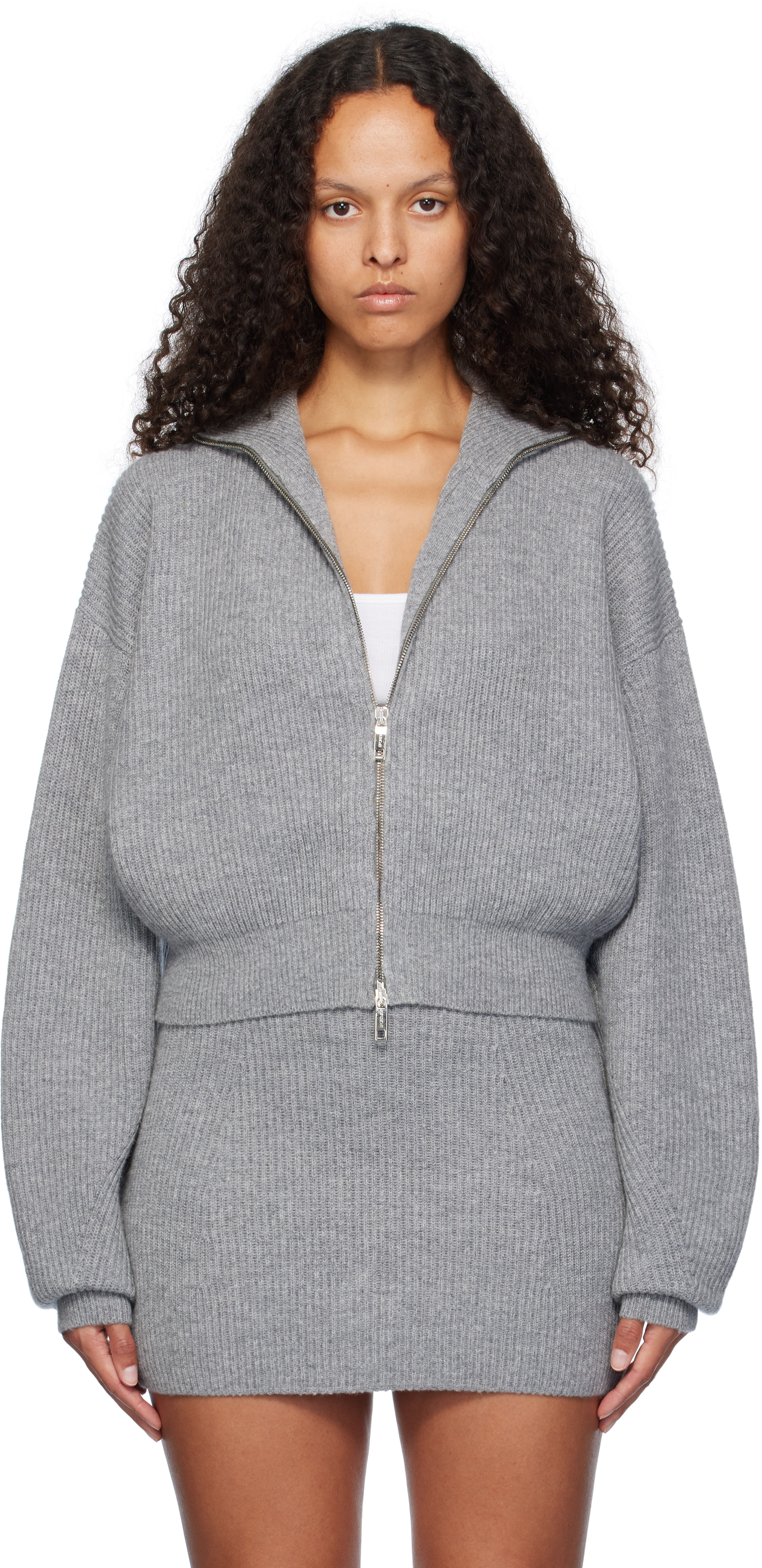 Shop Sportmax Gray Svago Cardigan In 004 Medium Grey