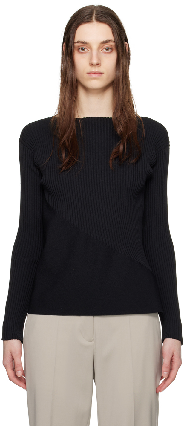 Black Contrast Sweater