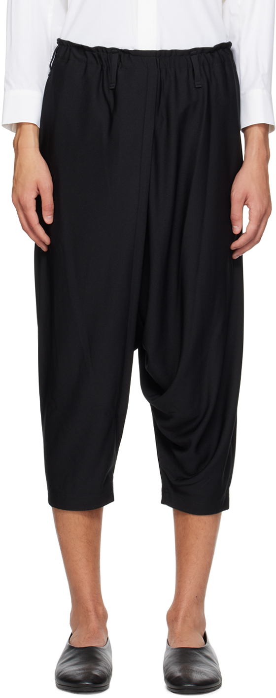 Shop 132 5. Issey Miyake Black Bottoms Basic Trousers In 15-black