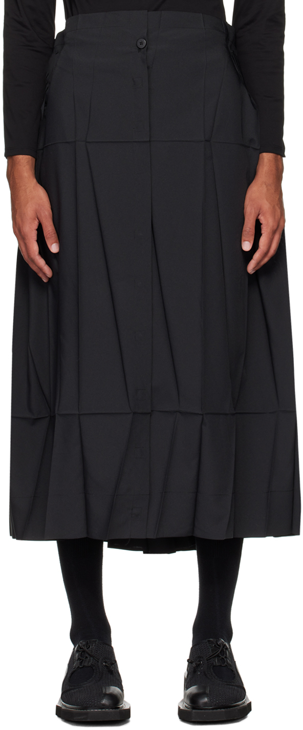 Shop 132 5. Issey Miyake Black Solid Trousers In 15-black