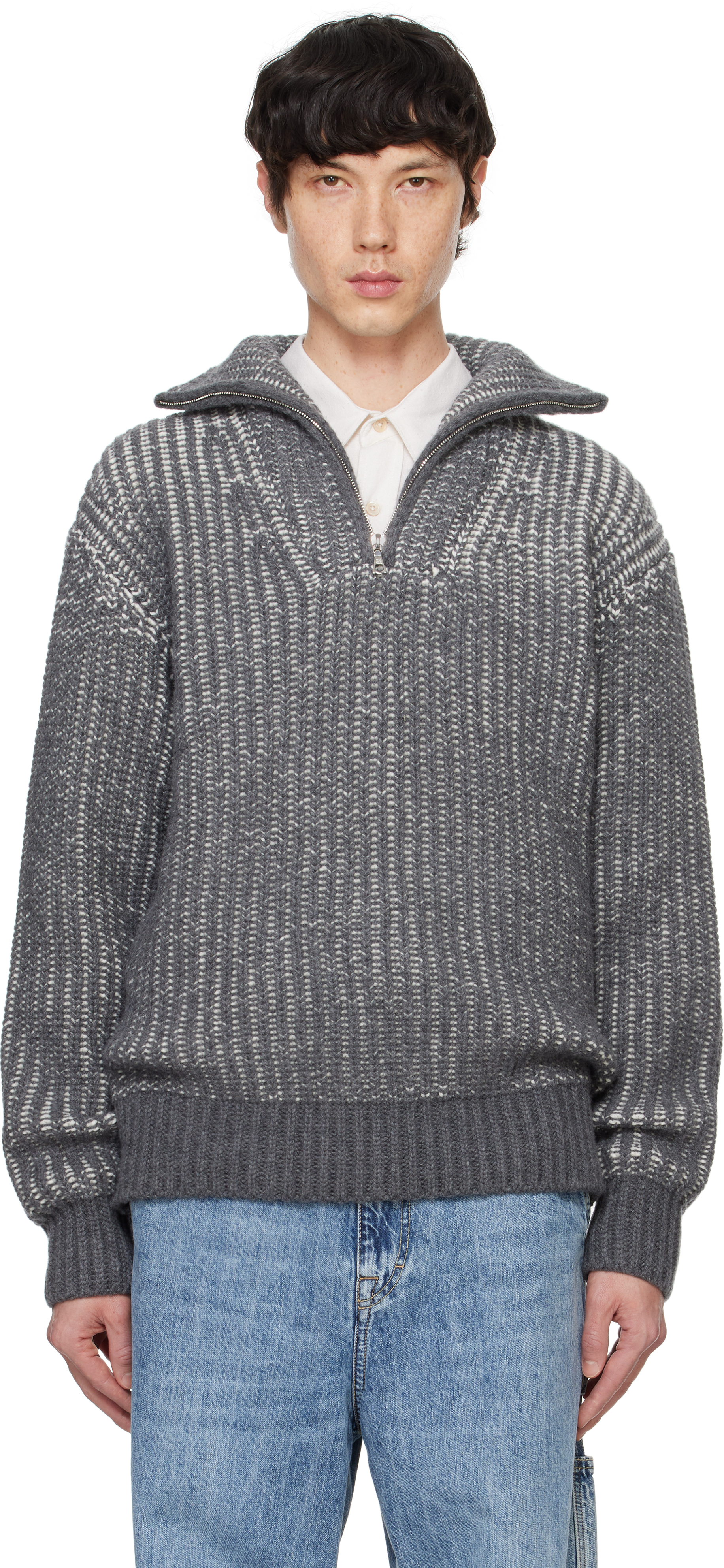 【関税込み】Officine Generale グレー Tarek セーター Officine Généraleのグレー Tarek セーターがセール中