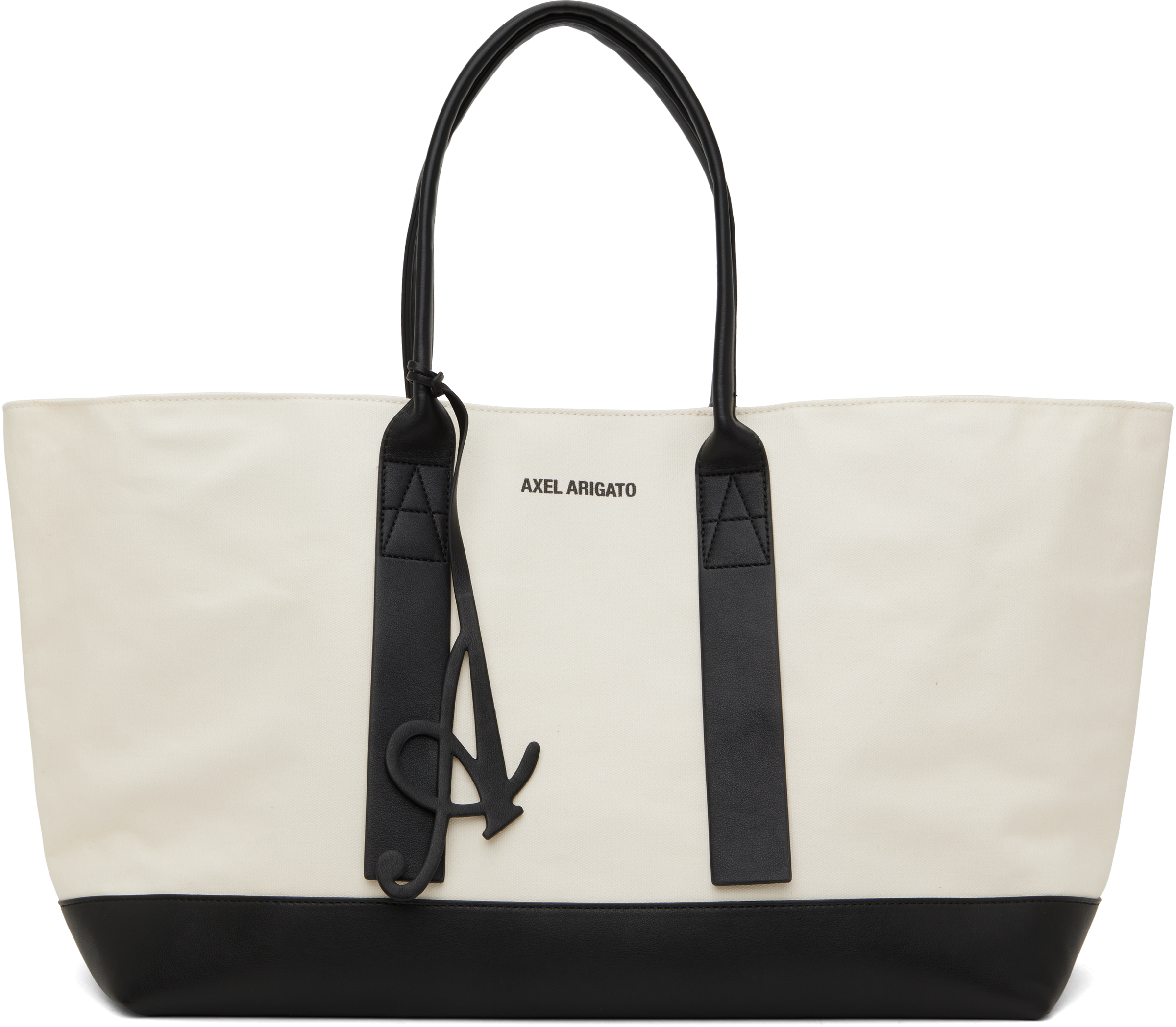 Off-White & Black Note Shopper Tote