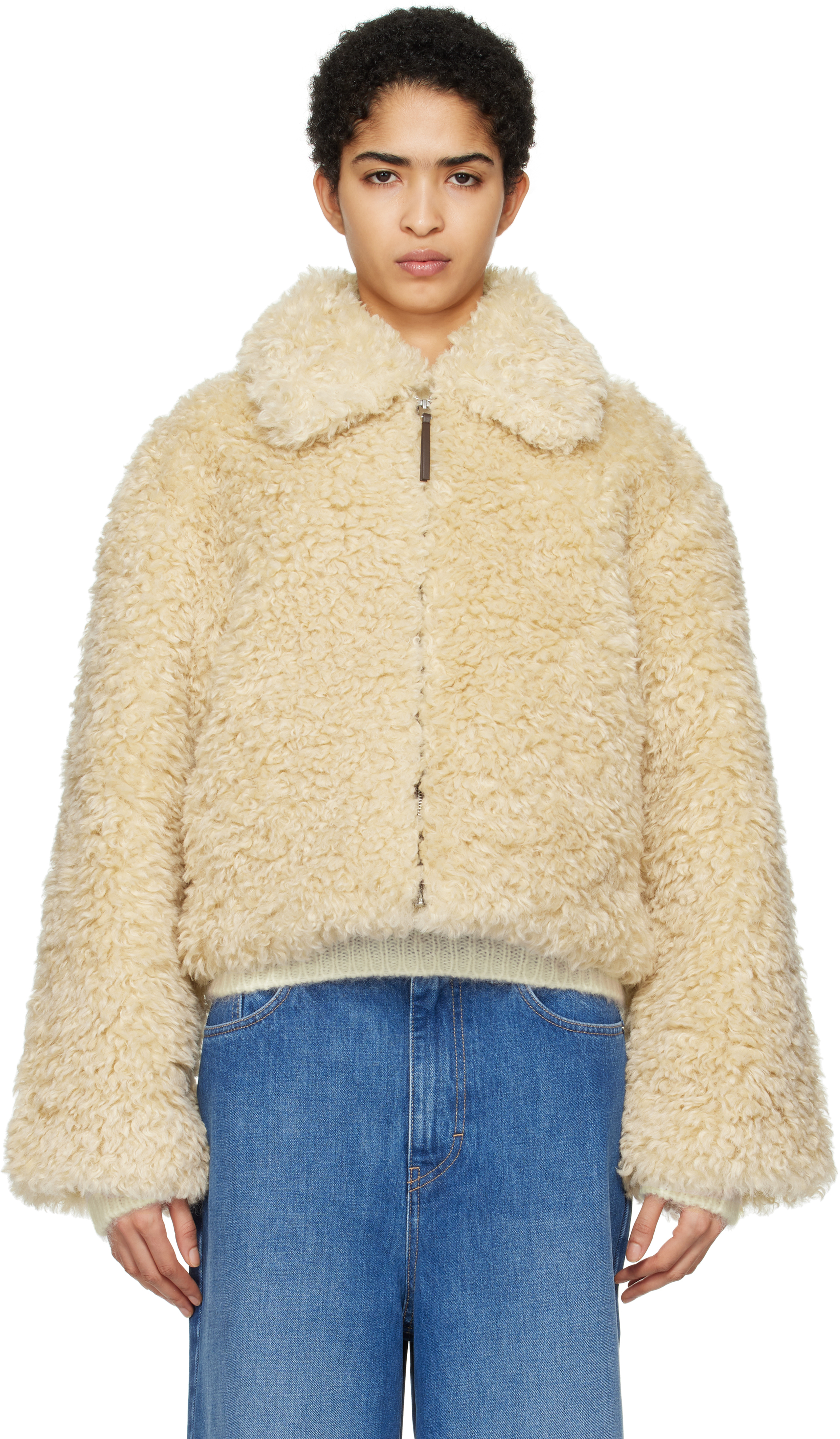 Beige Dakota Faux-Shearling Jacket