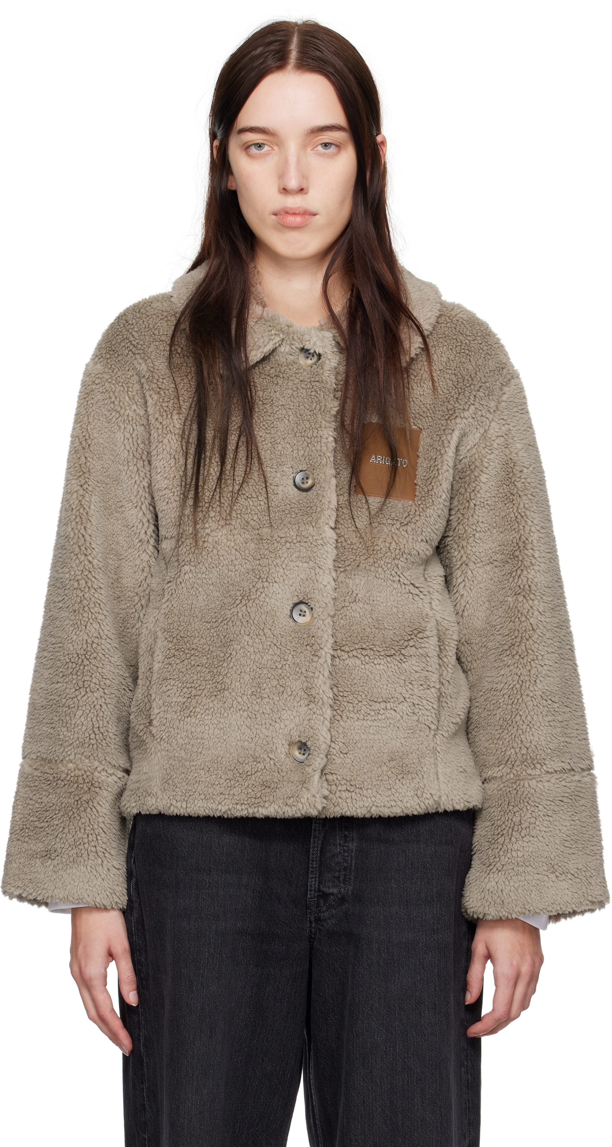 Shop Axel Arigato Taupe Ava Jacket In Stone