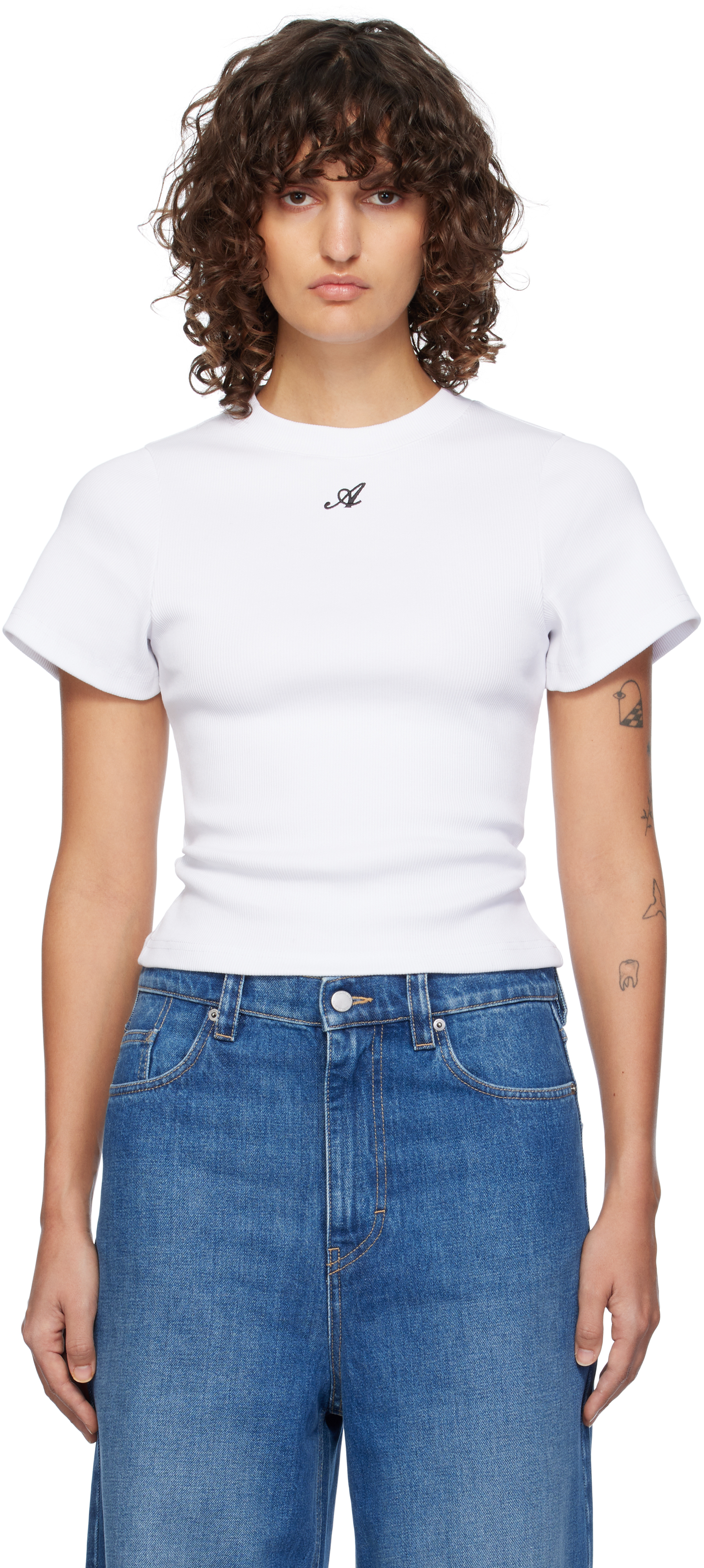 White Script A T-shirt