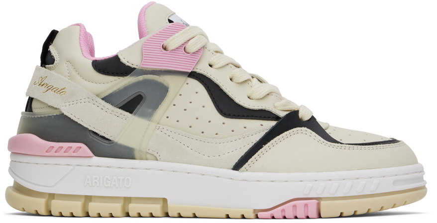 Beige & Pink Astro Sneakers