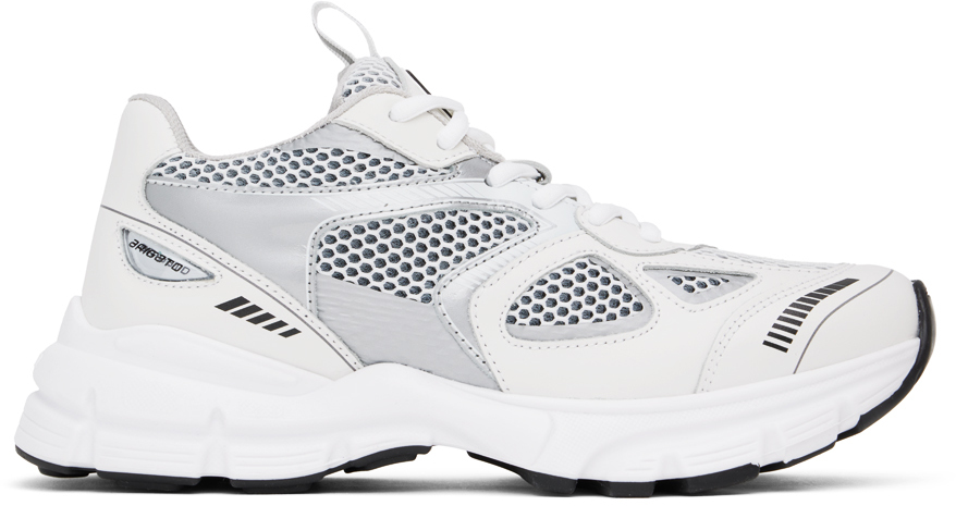 White & Silver Marathon Runner Sneakers