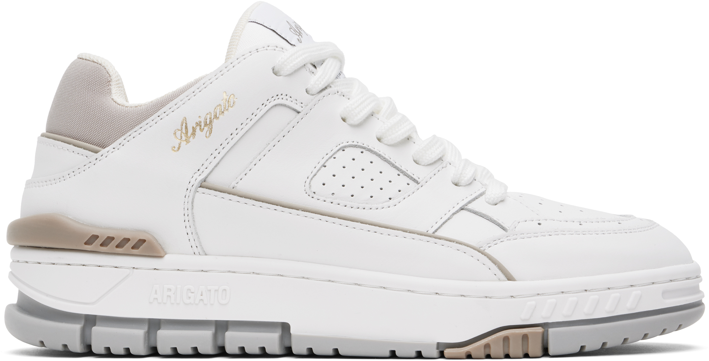 Shop Axel Arigato White & Beige Area Lo Sneakers In White/beige