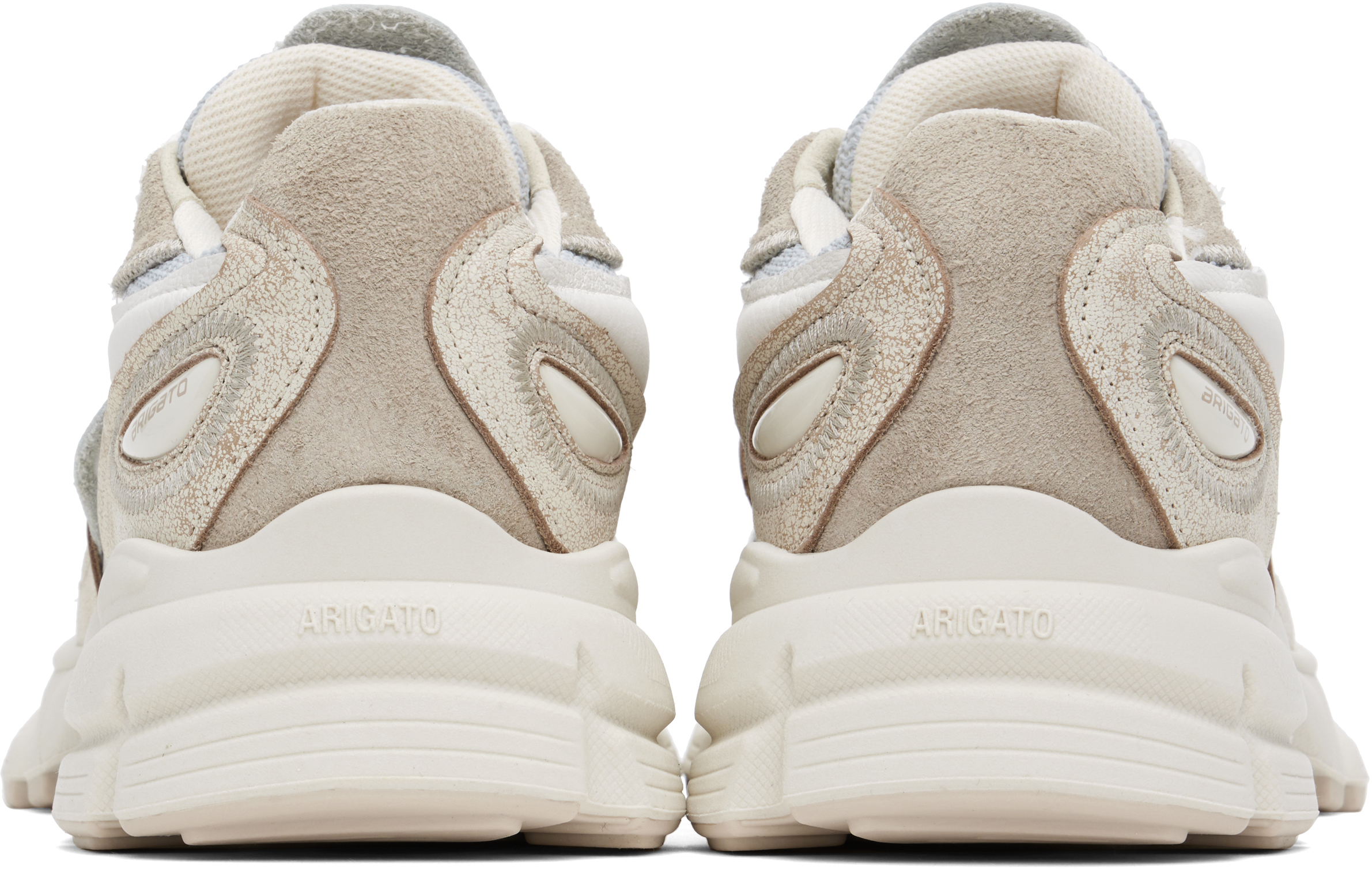 Axel Arigato Beige & Gray Marathon Runner Sneakers In Beige/white