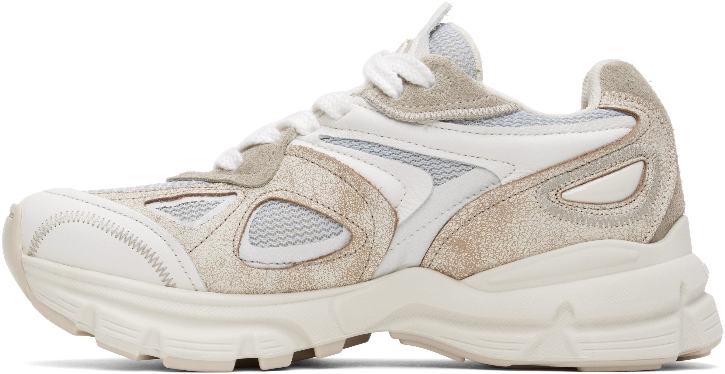 Axel Arigato Beige & Gray Marathon Runner Sneakers In Beige/white