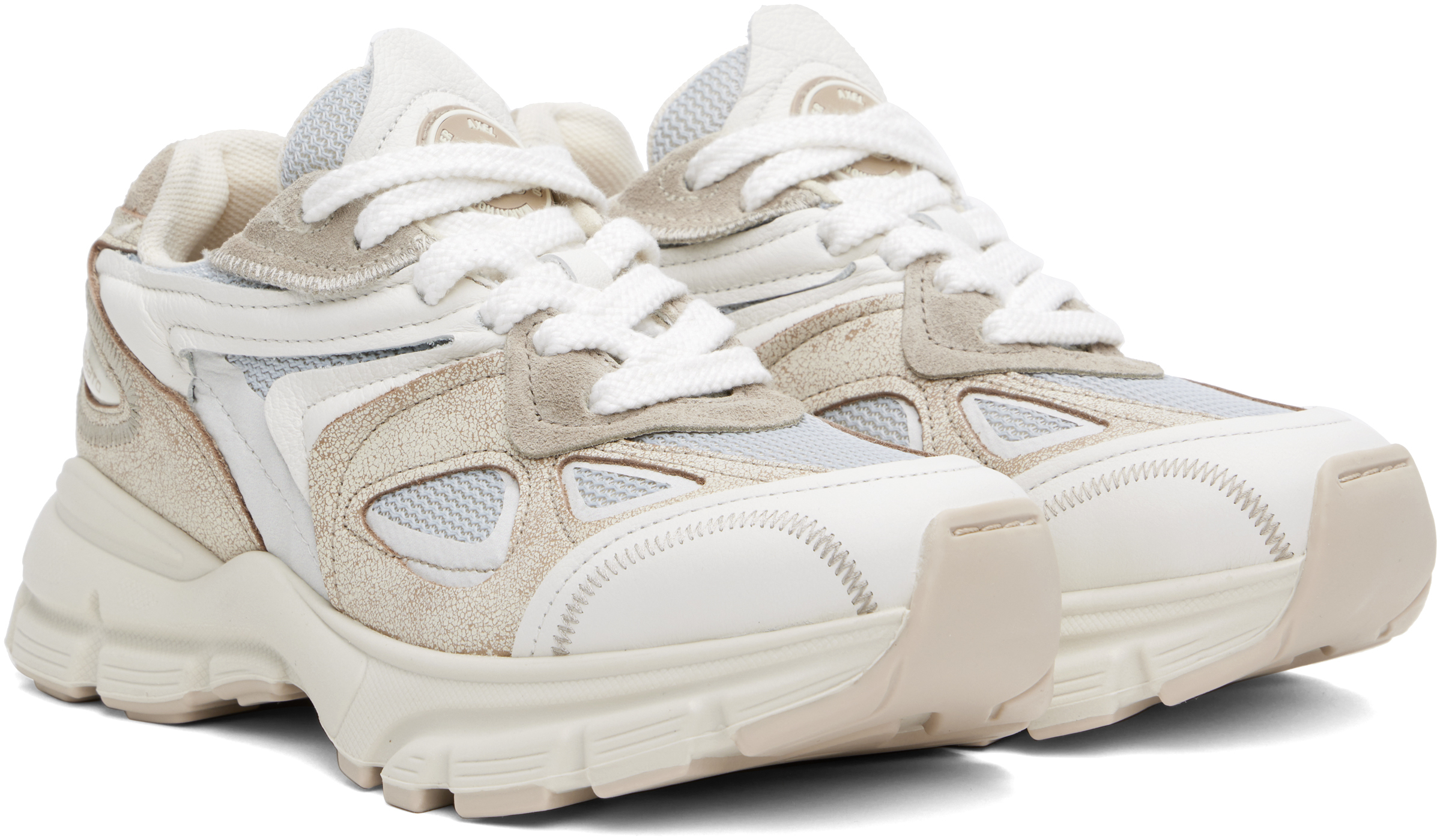 Axel Arigato Beige & Gray Marathon Runner Sneakers In Beige/white