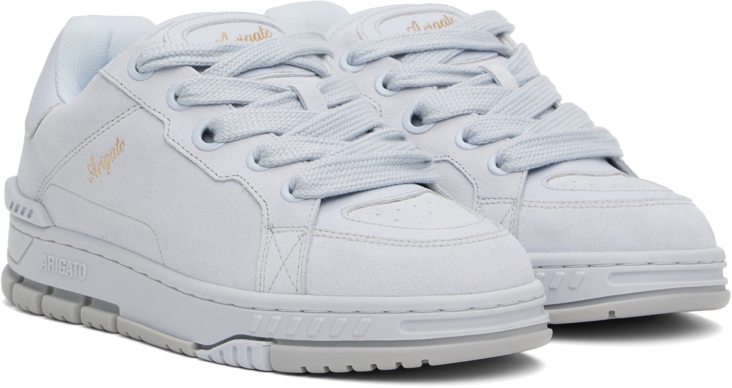 Axel Arigato Woman Sneakers Light Grey Size 6.5 Leather In Lt Blue/grey