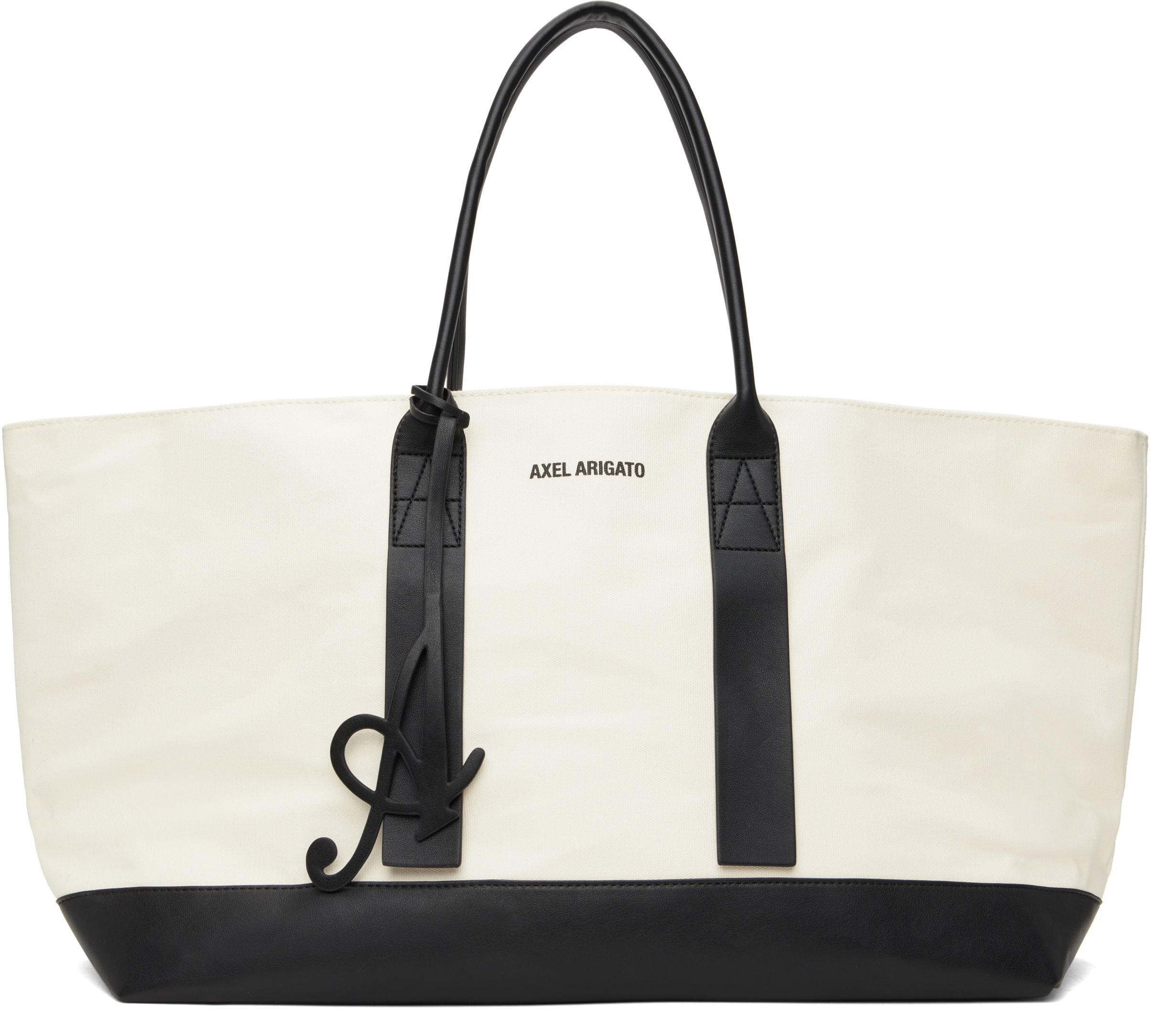 Off-White & Black Note Shopper Tote