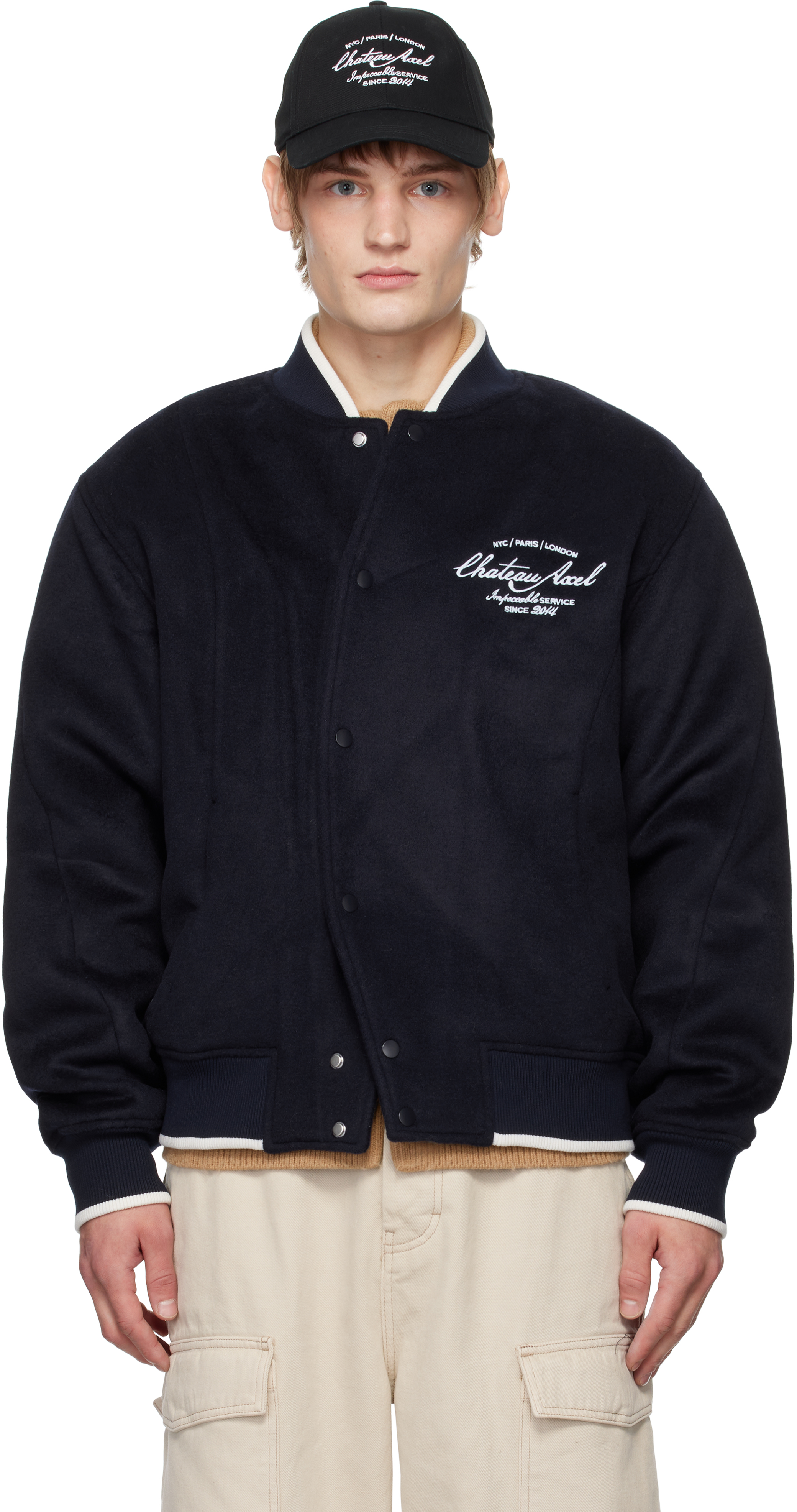 Navy Chateau Axel Bomber Jacket