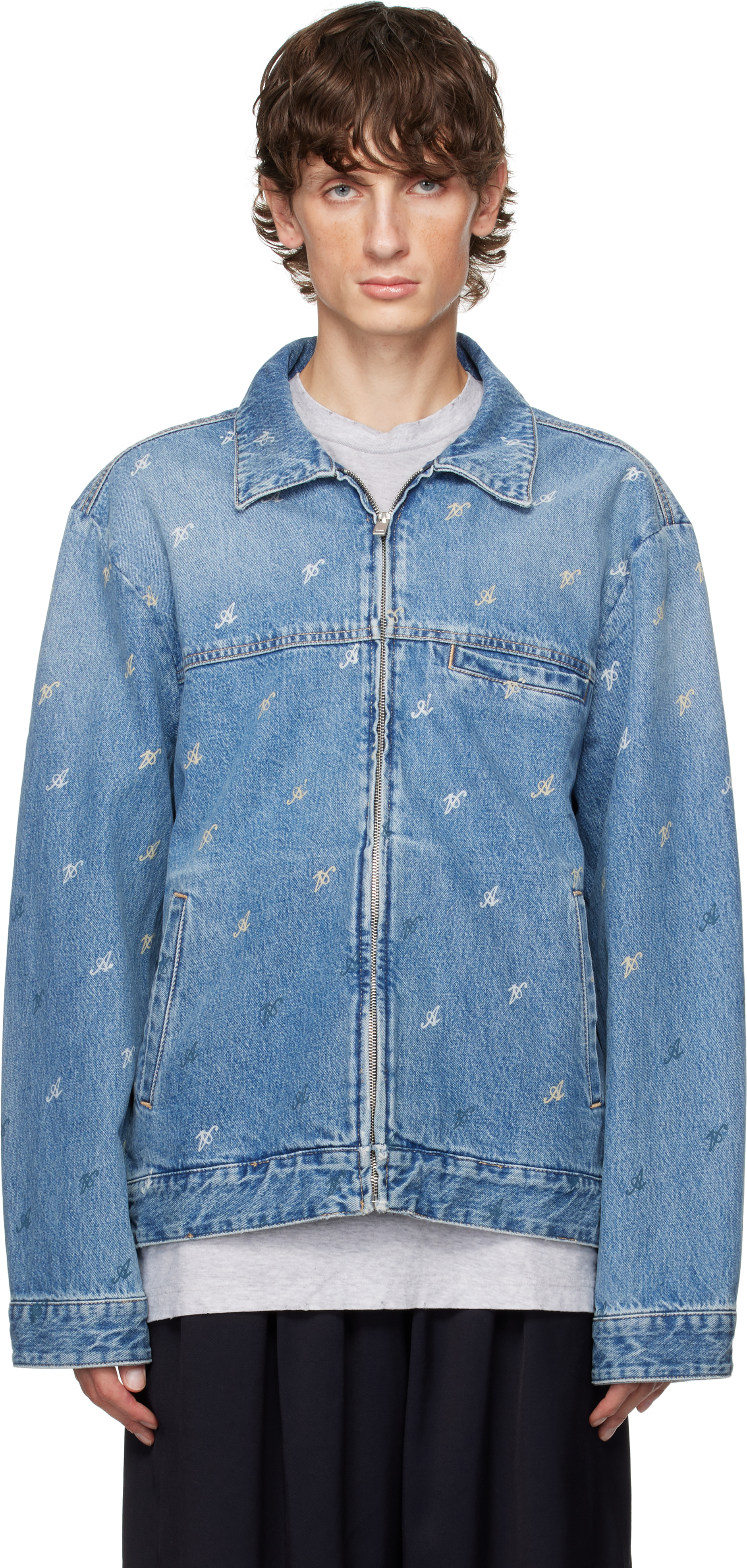 Blue Signature 'A' Denim Jacket