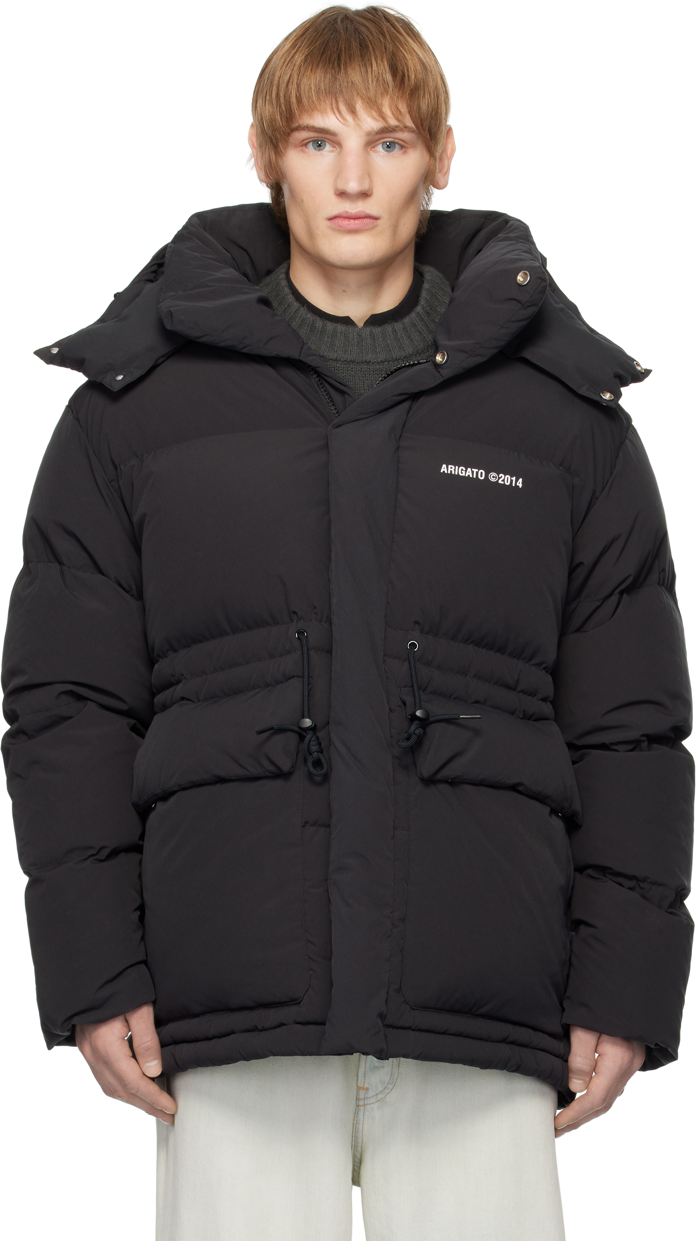 Shop Axel Arigato Black Nebraska Down Jacket