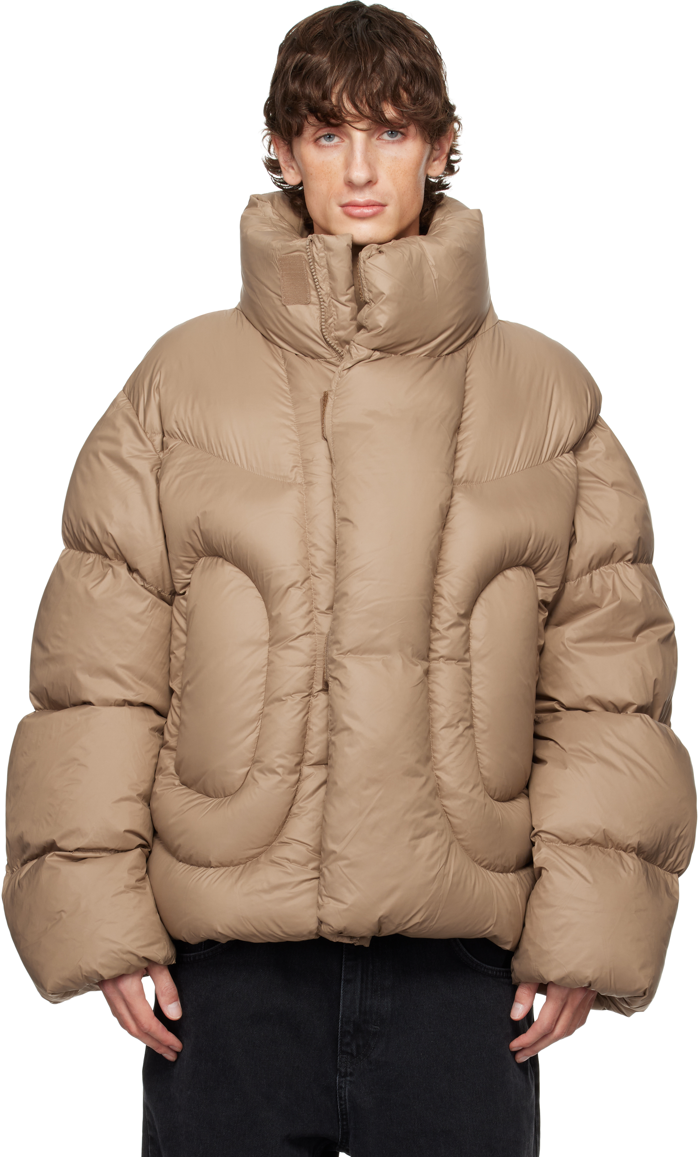 Axel Arigato Brown Puff Puff Down Jacket In Coffee