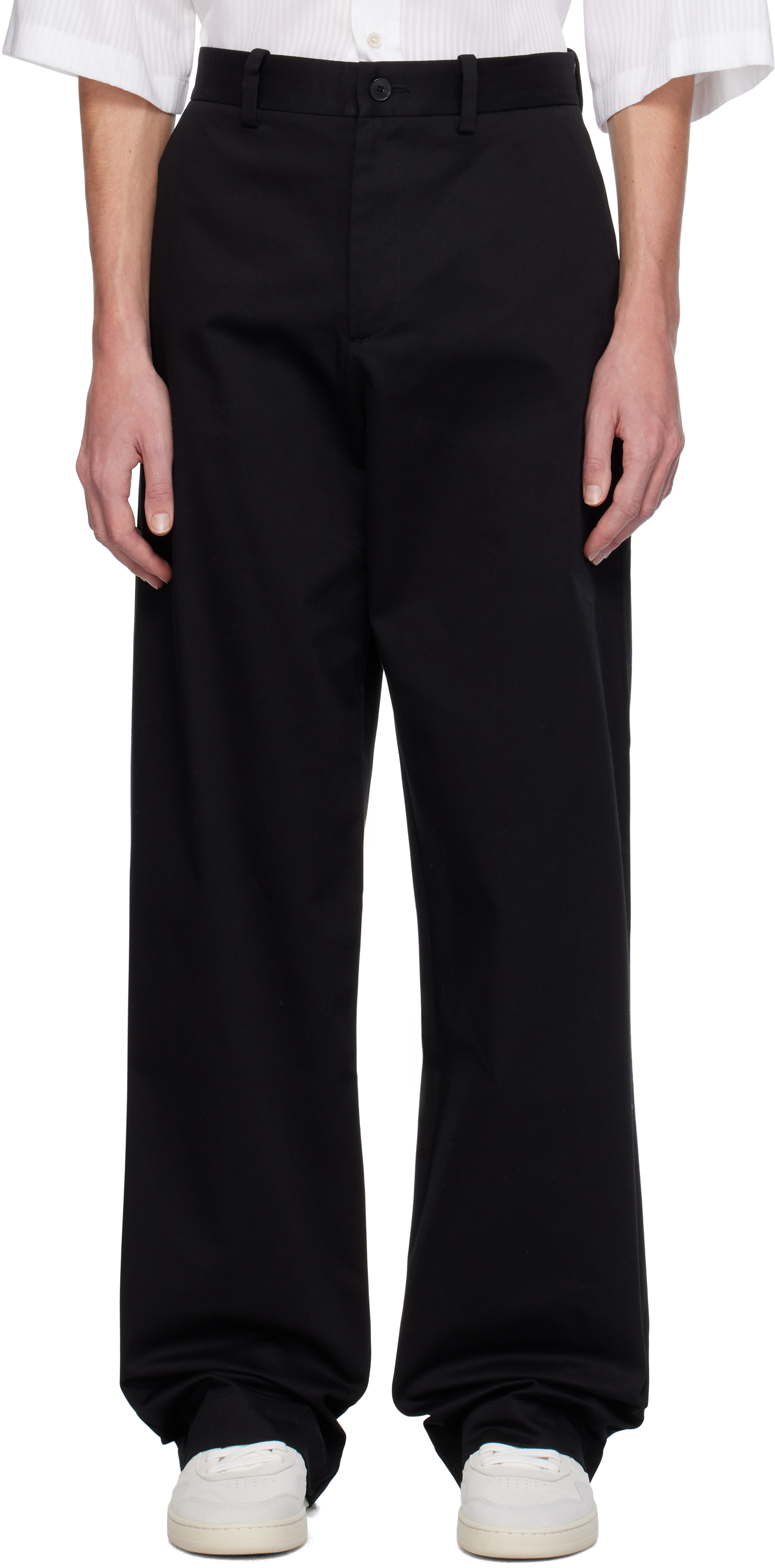 Black Serif Trousers